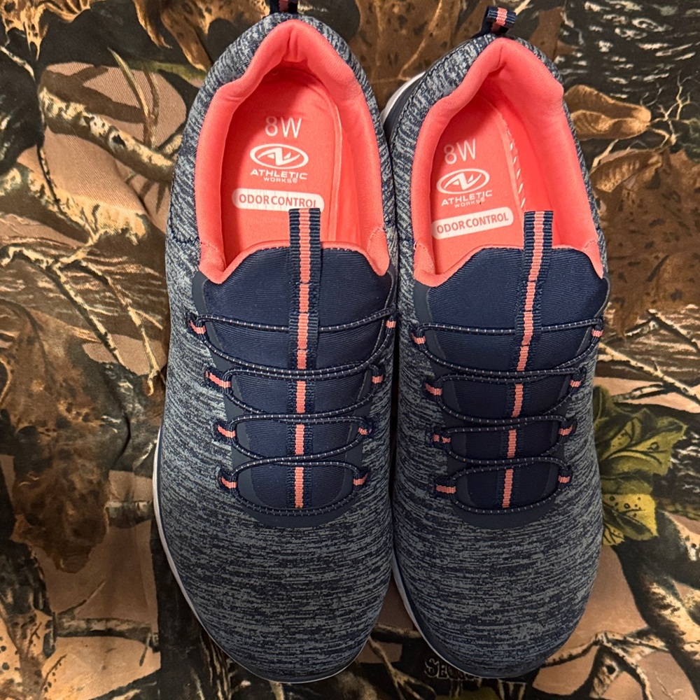 Athletic Works Blue and Coral Sneakers